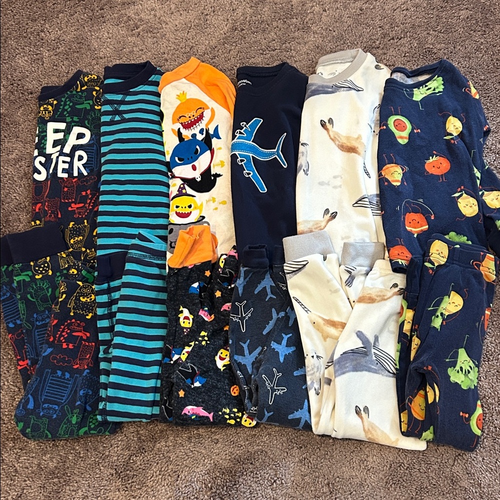 Old Navy Kids Pajama Set Lot - Navy, Blue, Teal, Orange, White